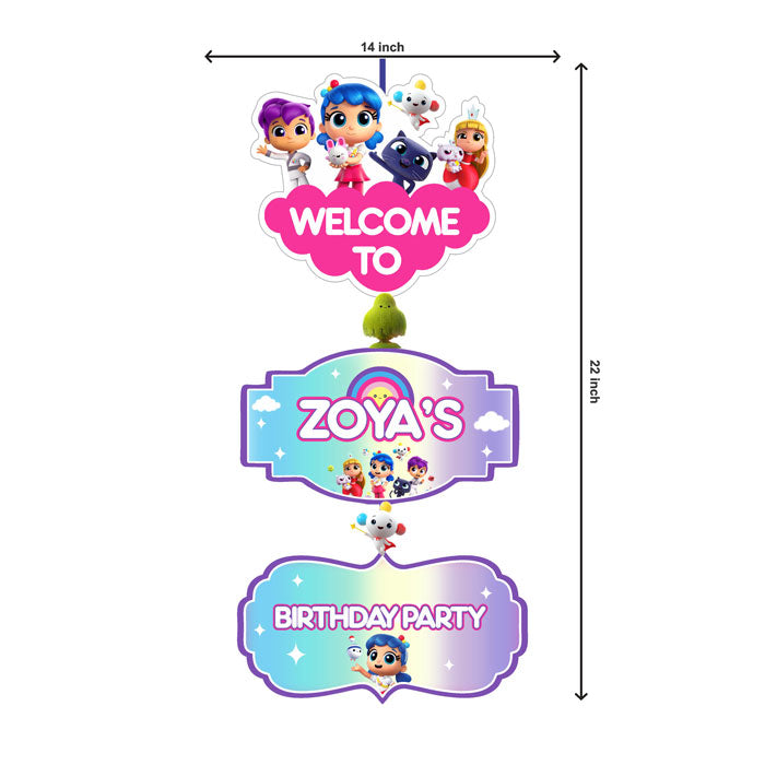True & the Rainbow Kingdom Theme Door Poster