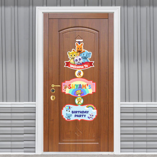 Word Party Theme Door Poster