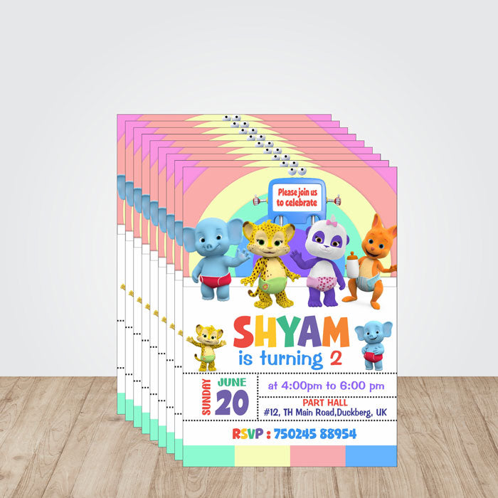 Word Party Theme Invite