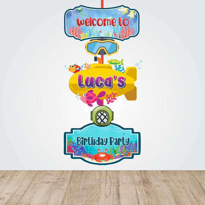 Under the sea Theme Personalized Door Poster