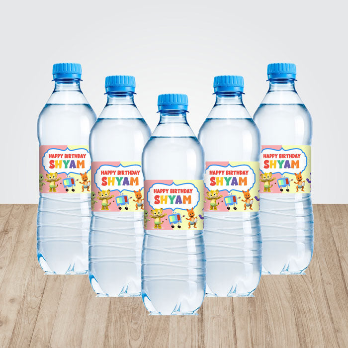 Word Party Theme Water Bottle Sticker