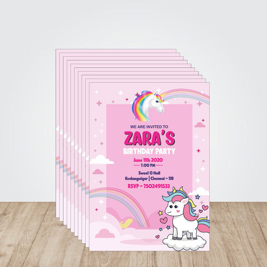 Unicorn Theme Invite