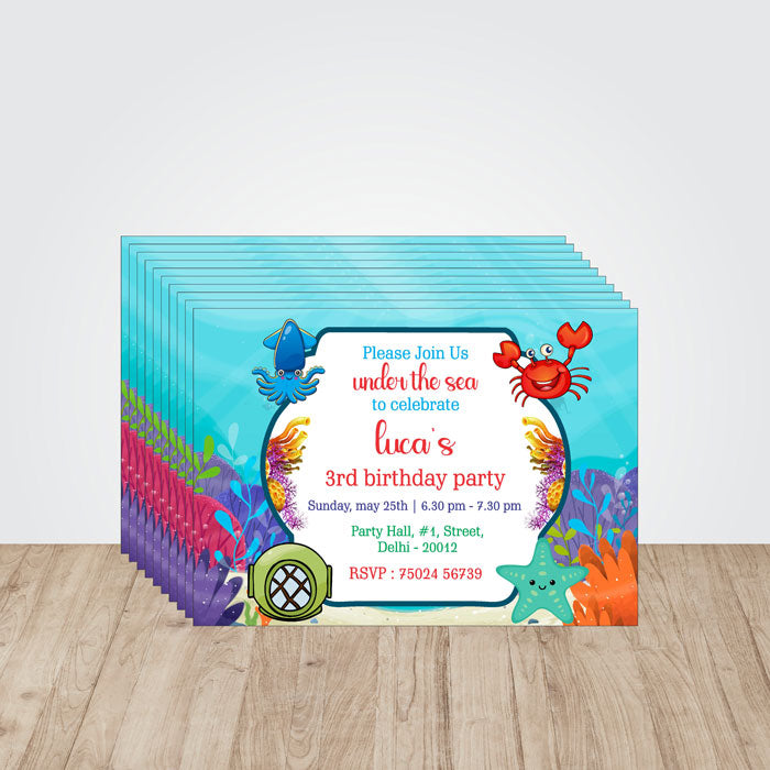 Under the sea Theme Invite