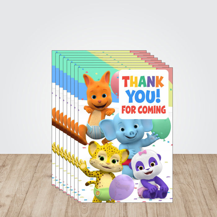 Word Party Theme Thank You Cards