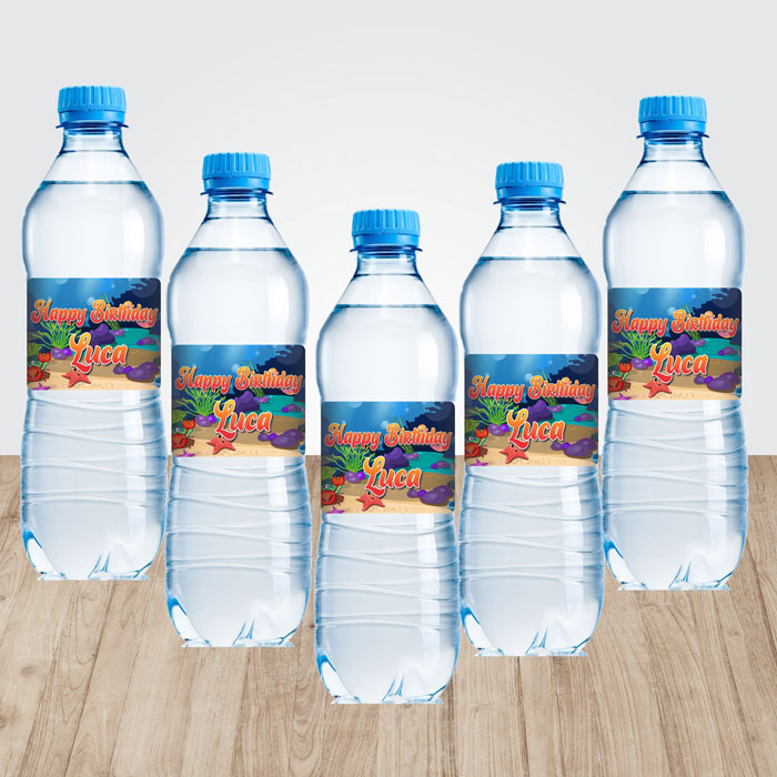 Under the sea Theme Water Bottle Sticker