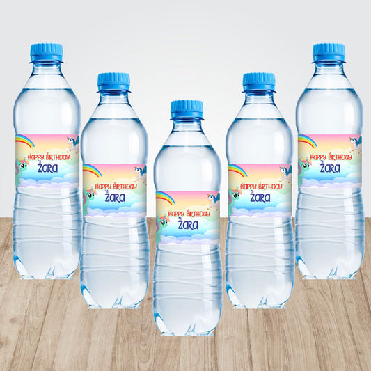 Unicorn Theme Water Bottle Sticker