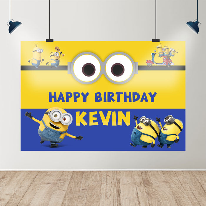 Minions Theme Personalized Backdrop