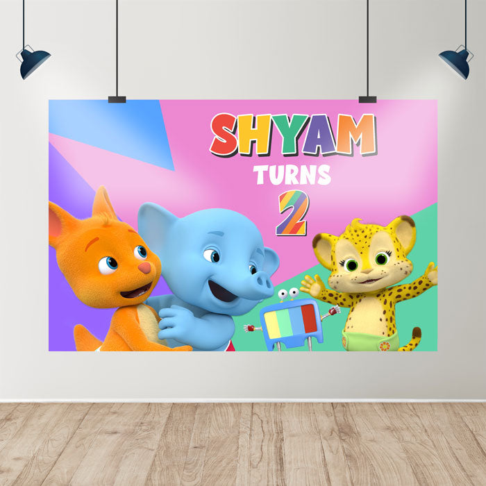 Word Party Theme Customized Backdrop
