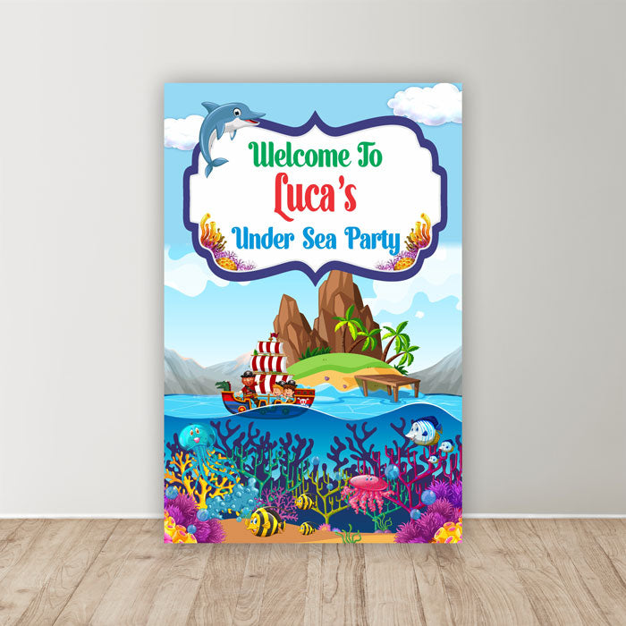 Under the sea Theme Parsonalized Welcome Board