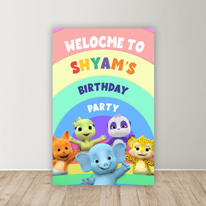 Word Party Theme Welcome Board