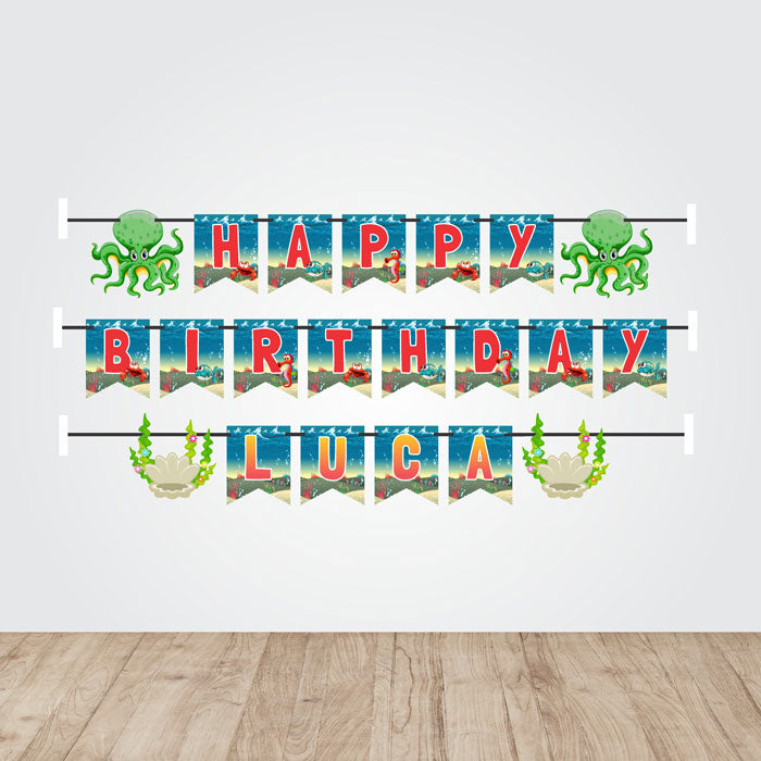 Under the sea Theme Personalized Bunting