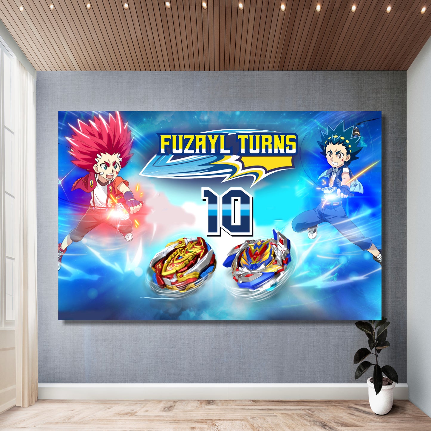 Beyblade Theme Customized Backdrop