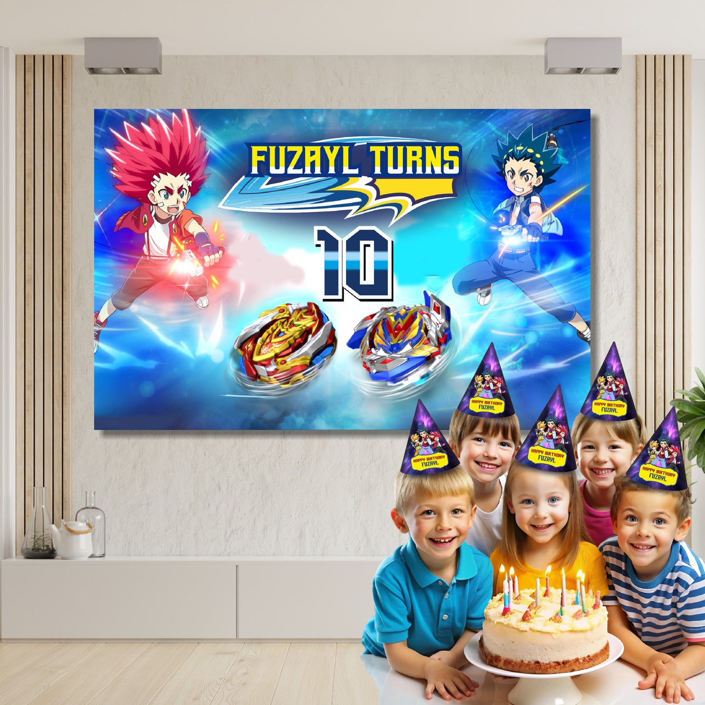 Beyblade Theme Customized Backdrop