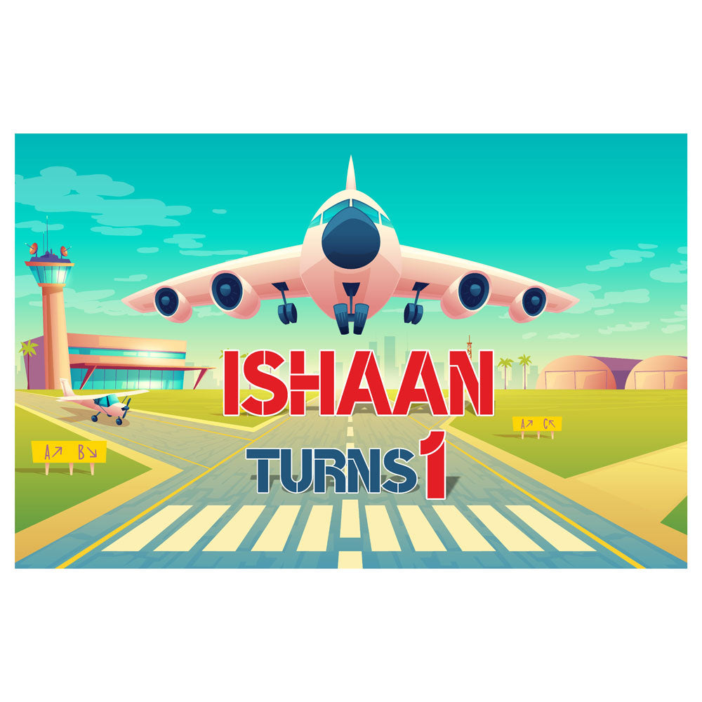 Airplane Theme Customized Backdrop