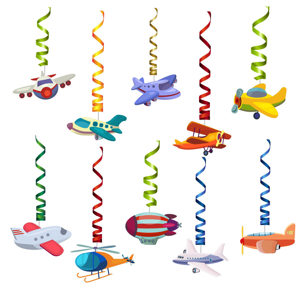Airplane Theme Classic Swirls