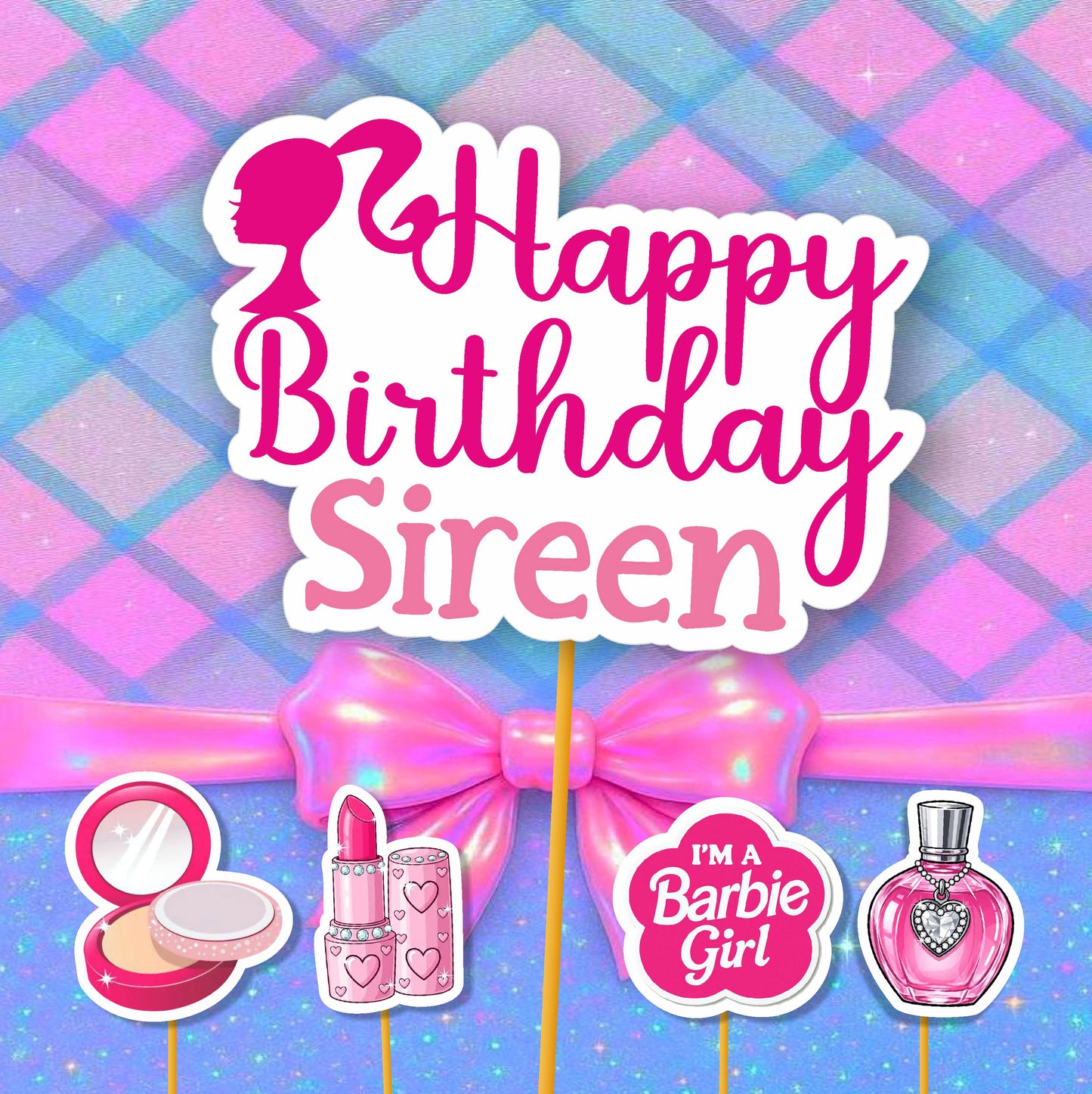 Barbie Birthday Theme Caketopper