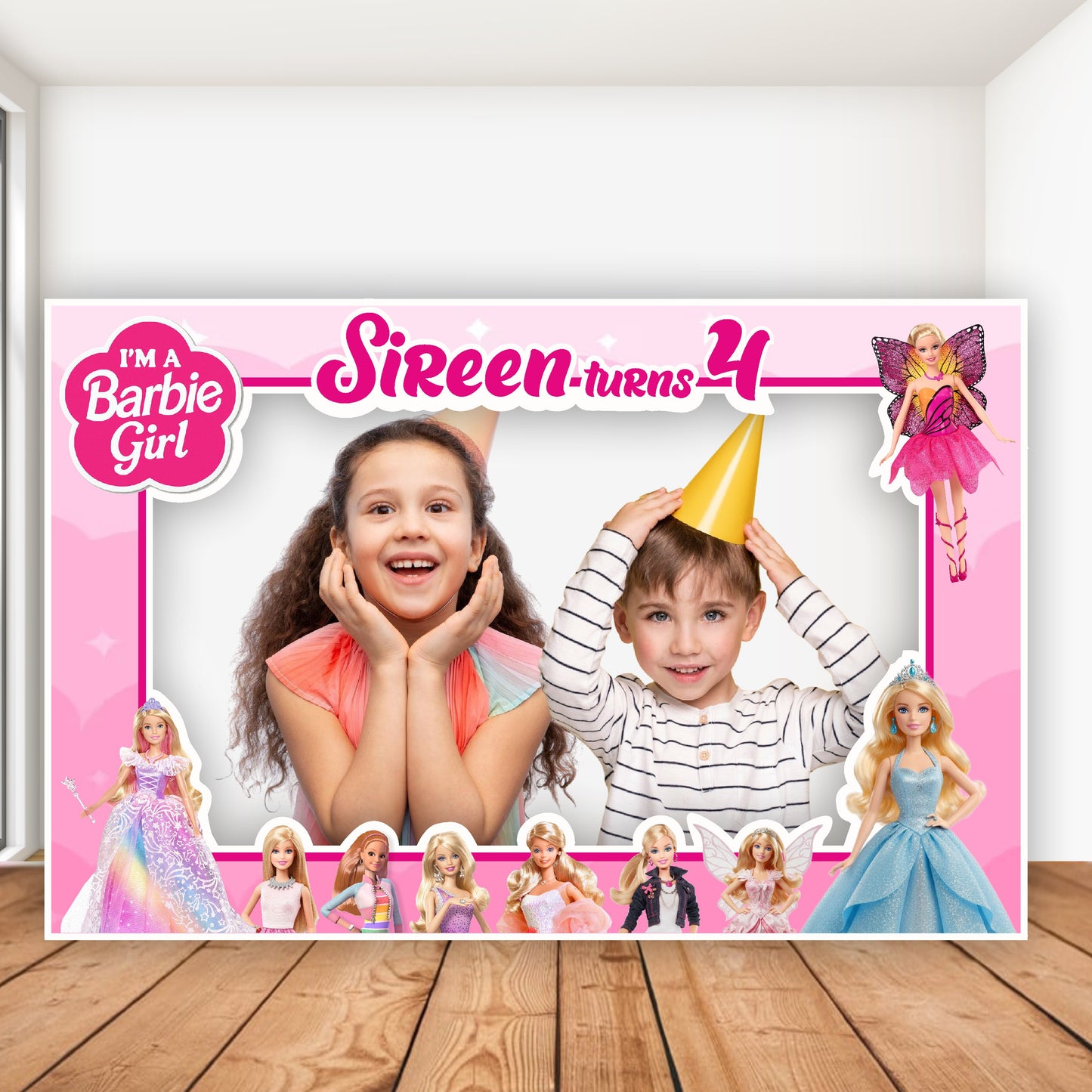 Barbie Birthday Theme Customized Photobooth