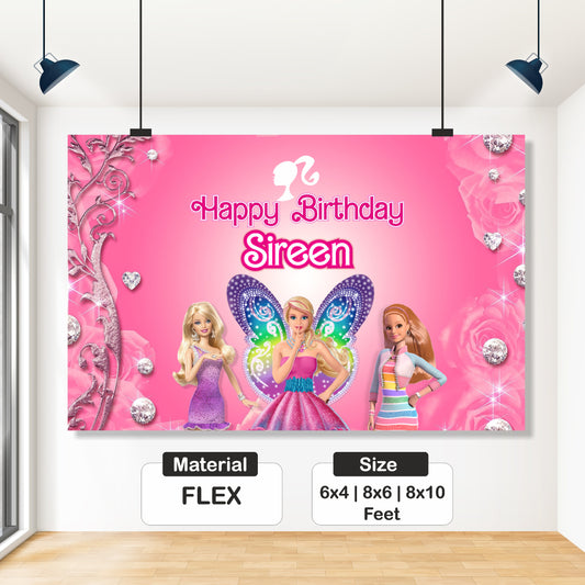 Barbie Birthday Theme Backdrop