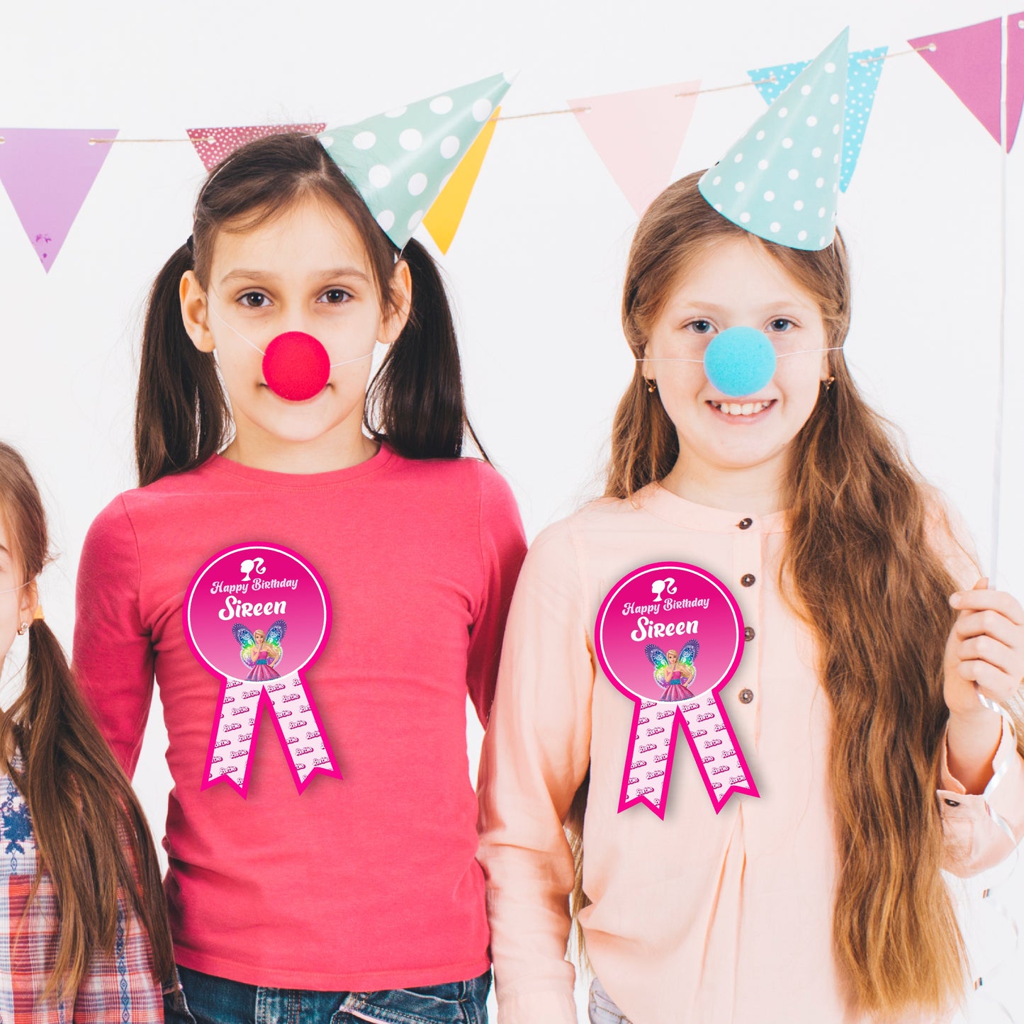 Barbie Birthday Theme Badge for birthday party model
