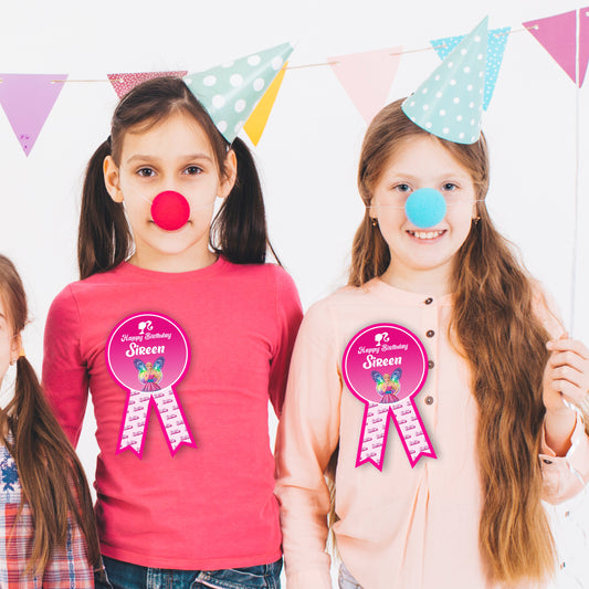 Barbie Birthday Theme Badge for birthday party model
