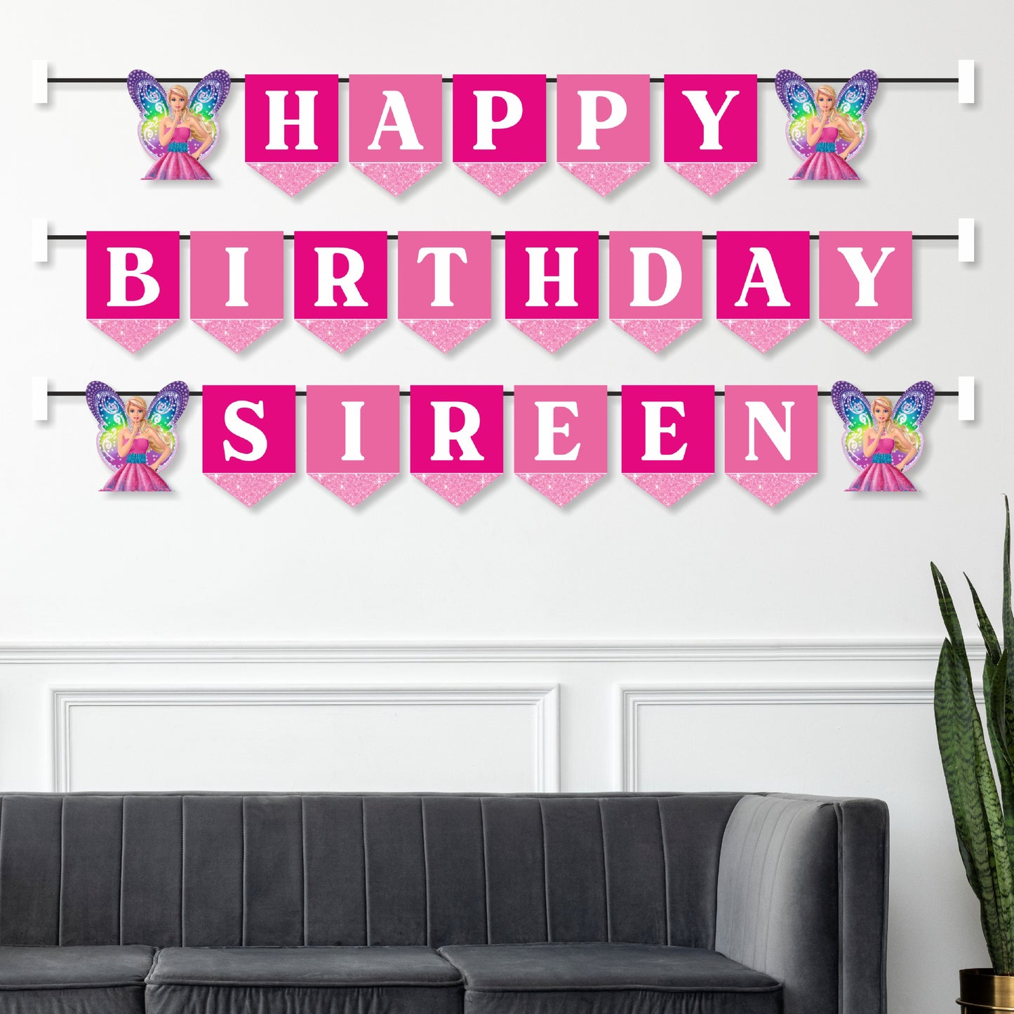 Barbie Birthday Theme Bunting