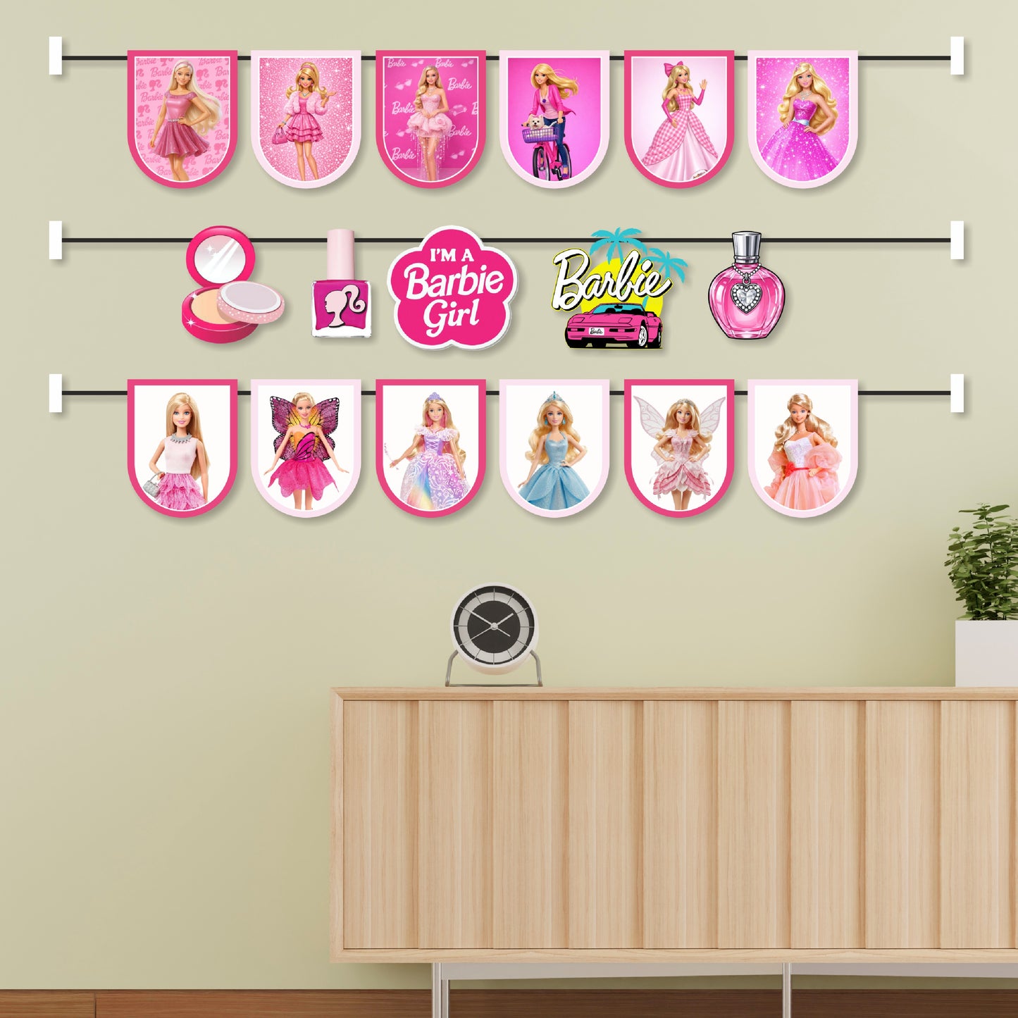Barbie Birthday Theme Character Bunting