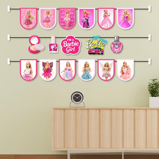 Barbie Birthday Theme Character Bunting
