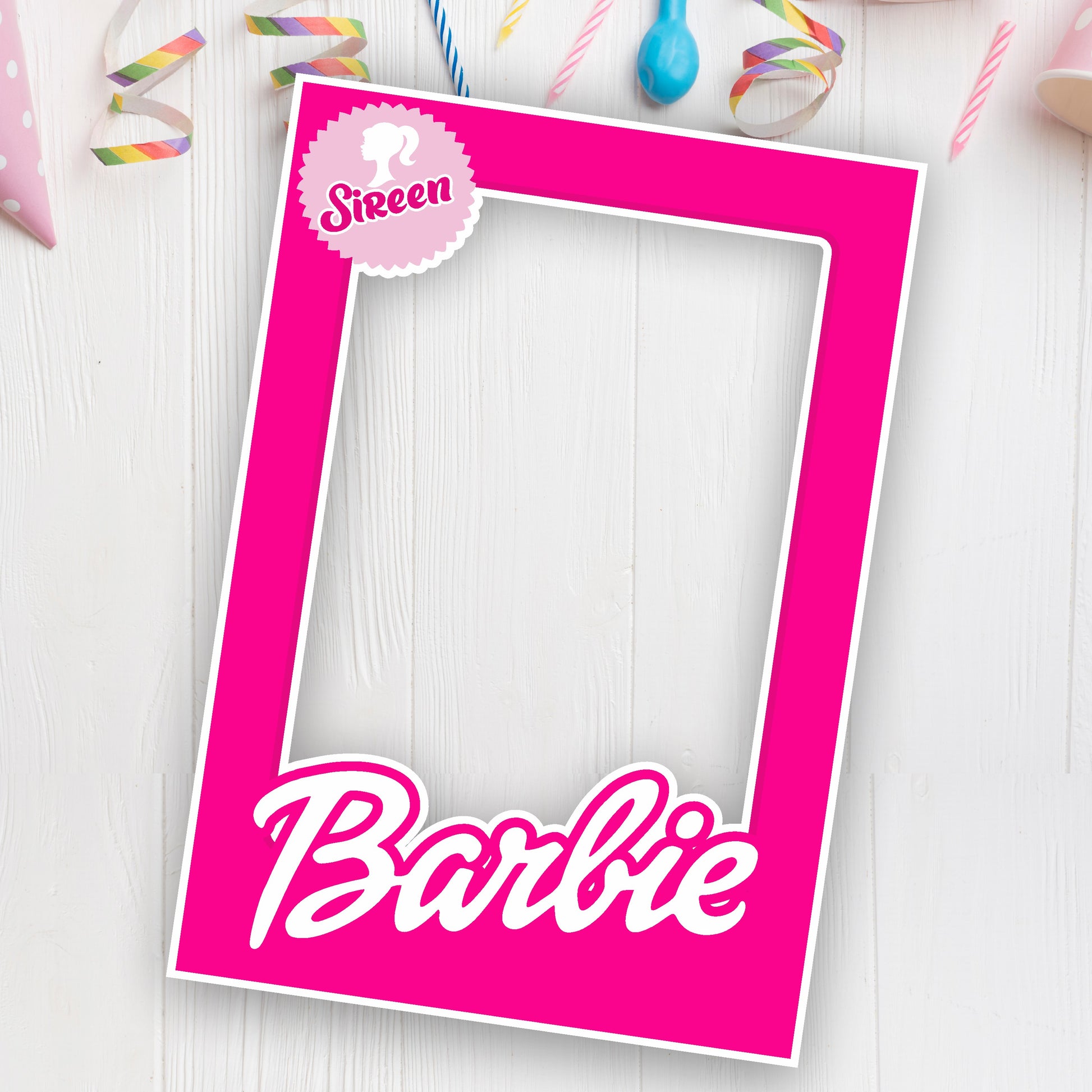 Barbie Birthday Theme Classic Photobooth for birthday party