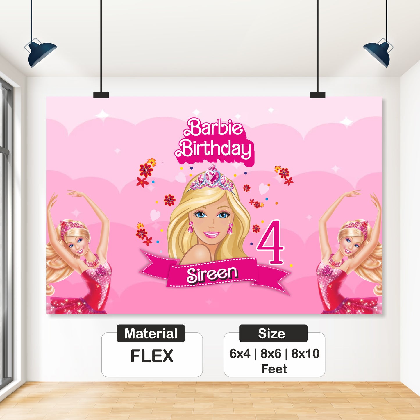 Barbie Birthday Theme Classic Backdrop