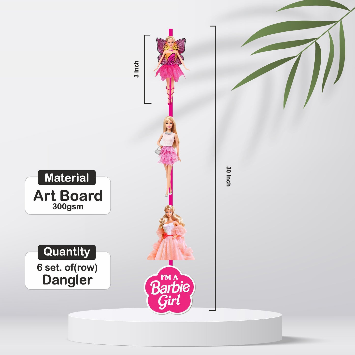 Barbie Birthday Theme Danglers