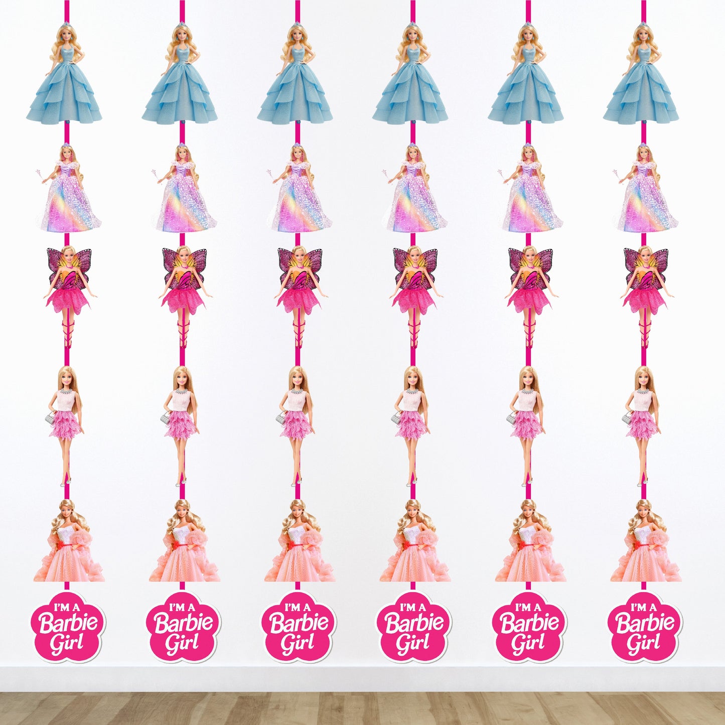 Barbie Birthday Theme Danglers for Birthday Party Decoration