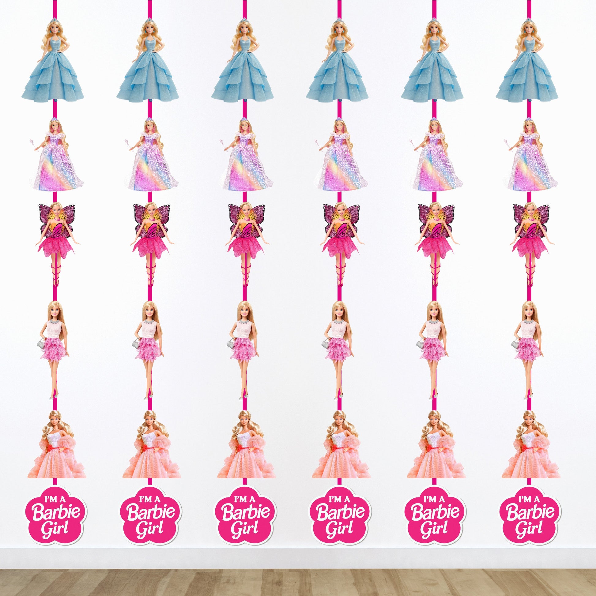 Barbie Birthday Theme Danglers for Birthday Party Decoration
