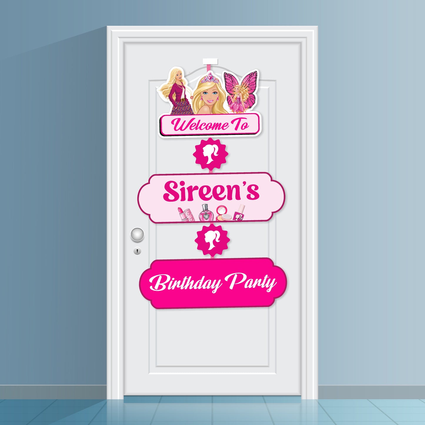 Barbie Birthday Theme Classic Door Poster