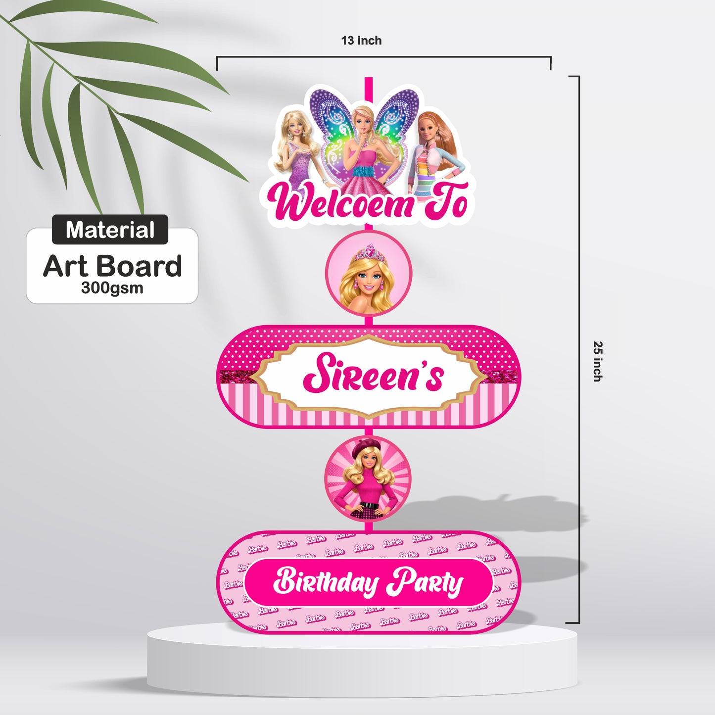 Barbie Birthday Theme Door Poster