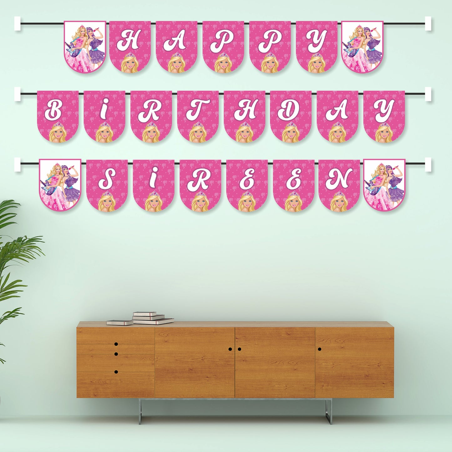 Barbie Birthday Theme Personalized Bunting