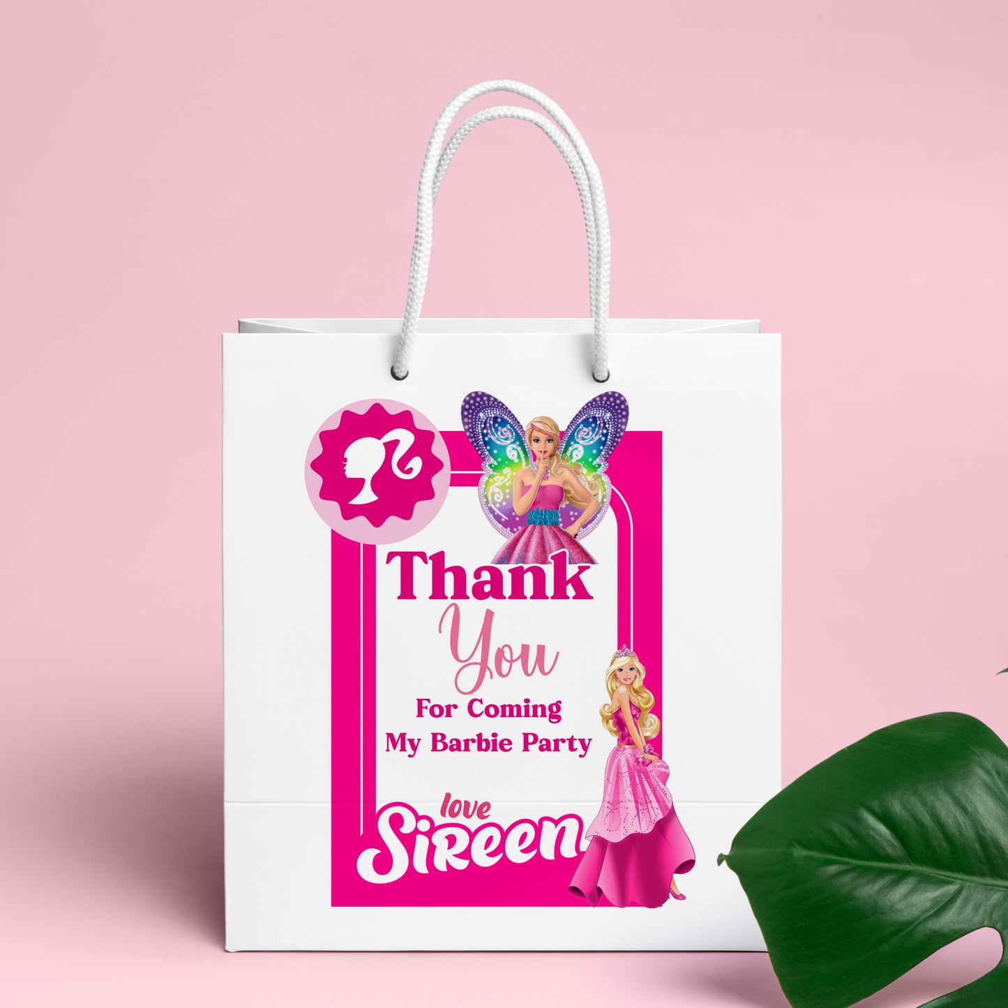 Barbie Birthday Theme Regulor Customized Retrun Gift Bag