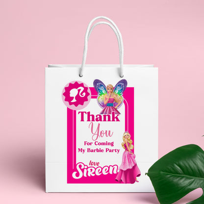 Barbie Birthday Theme Regulor Customized Retrun Gift Bag