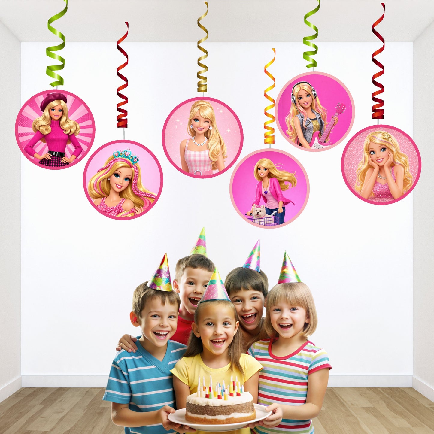 Barbie Birthday Theme Swirls for Girls Birthday Party Decoration