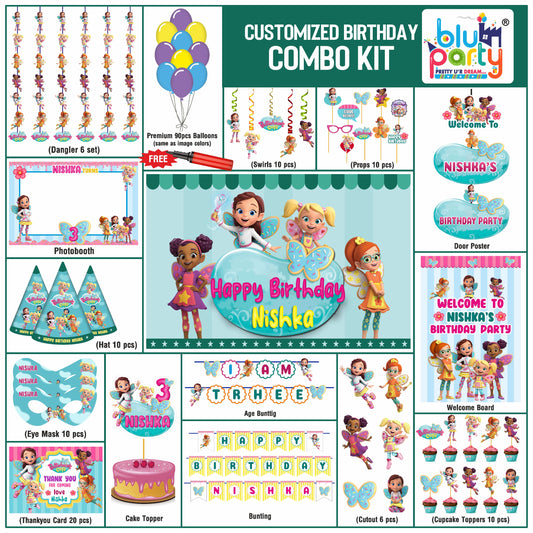 Butterbean's Cafe Birthday Theme Personalized Elite Combo Kit | Kids Party Decoration