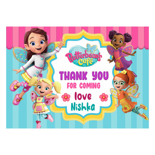 Butterbean's Café  Theme Thank You Cards