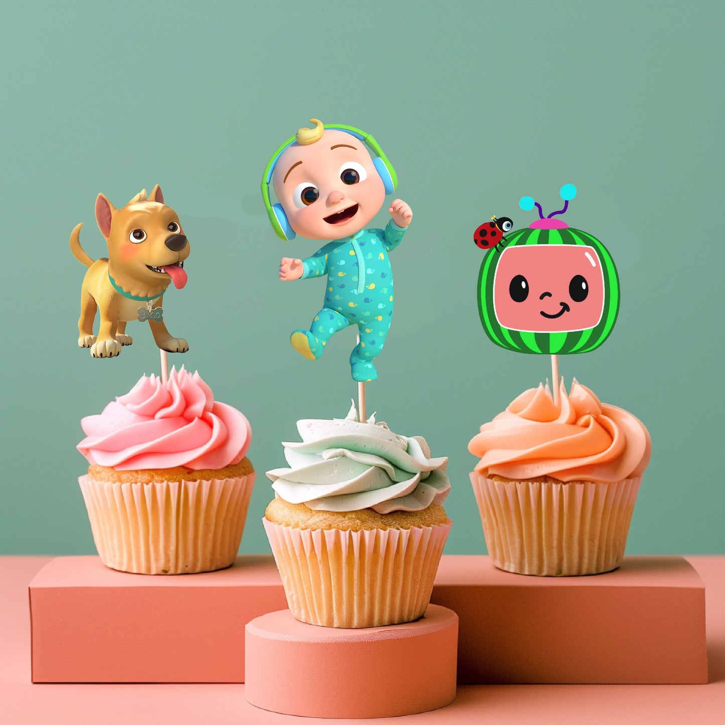 Cocomelon Theme Character Cupcake Topper