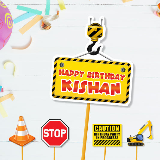 Construction Theme Classic-1 Caketopper