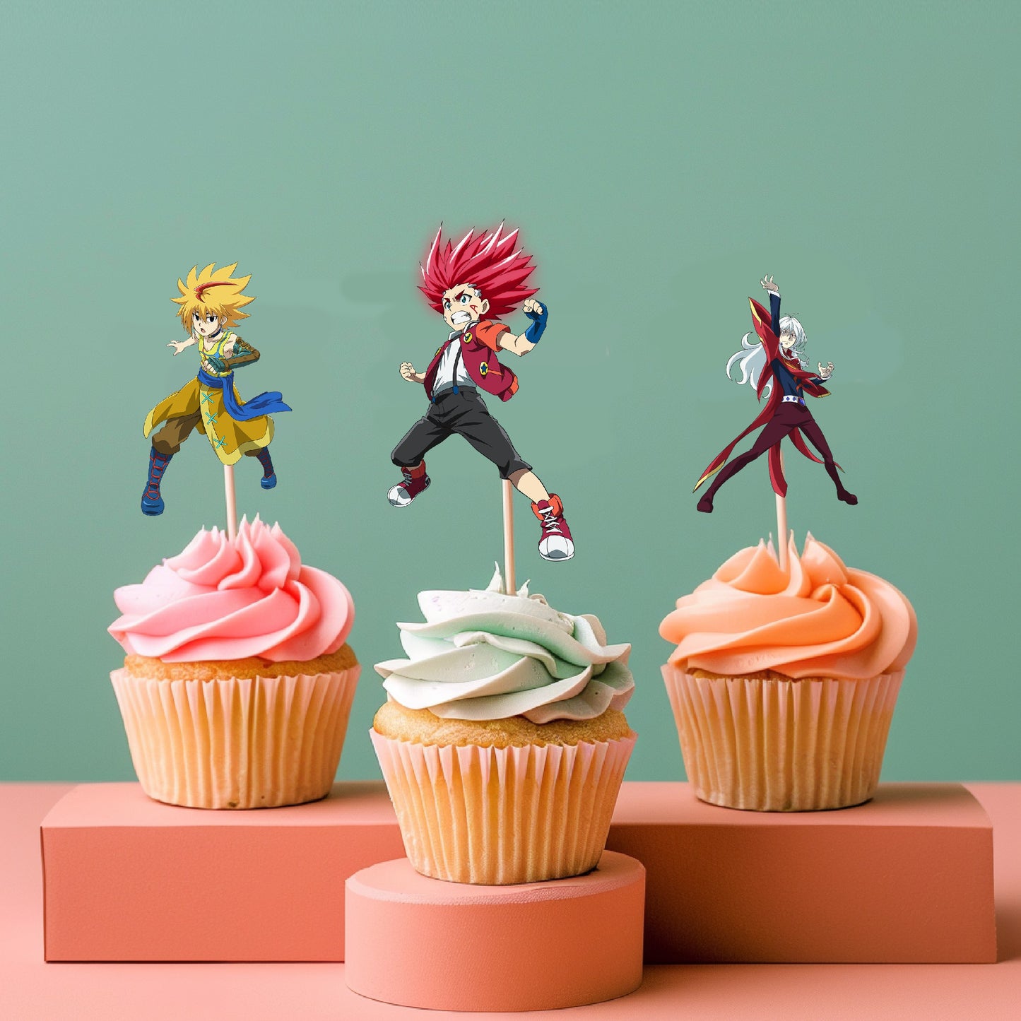 Beyblade Theme Cupcake Topper