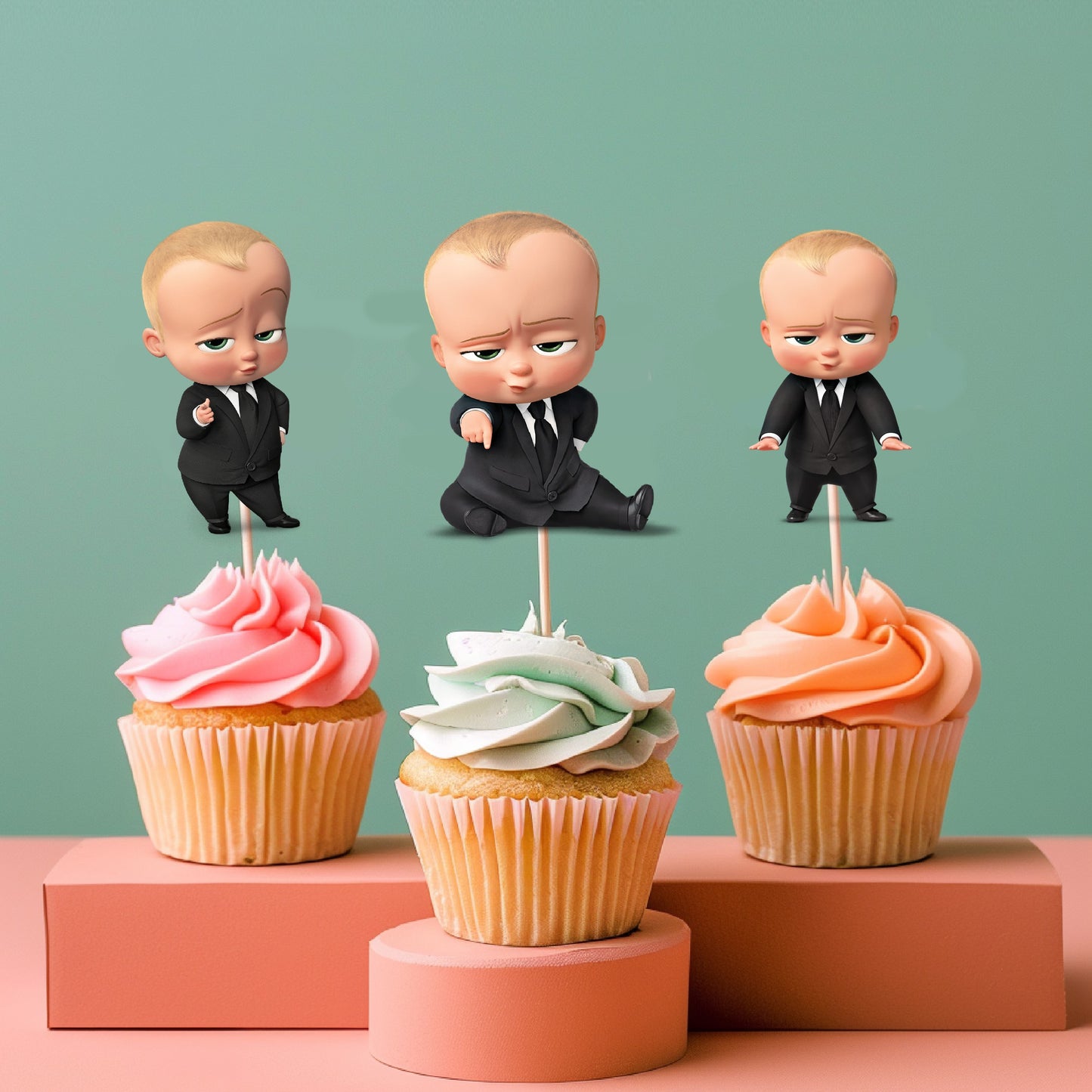 Boss Baby Theme Classic Cup Caketopper