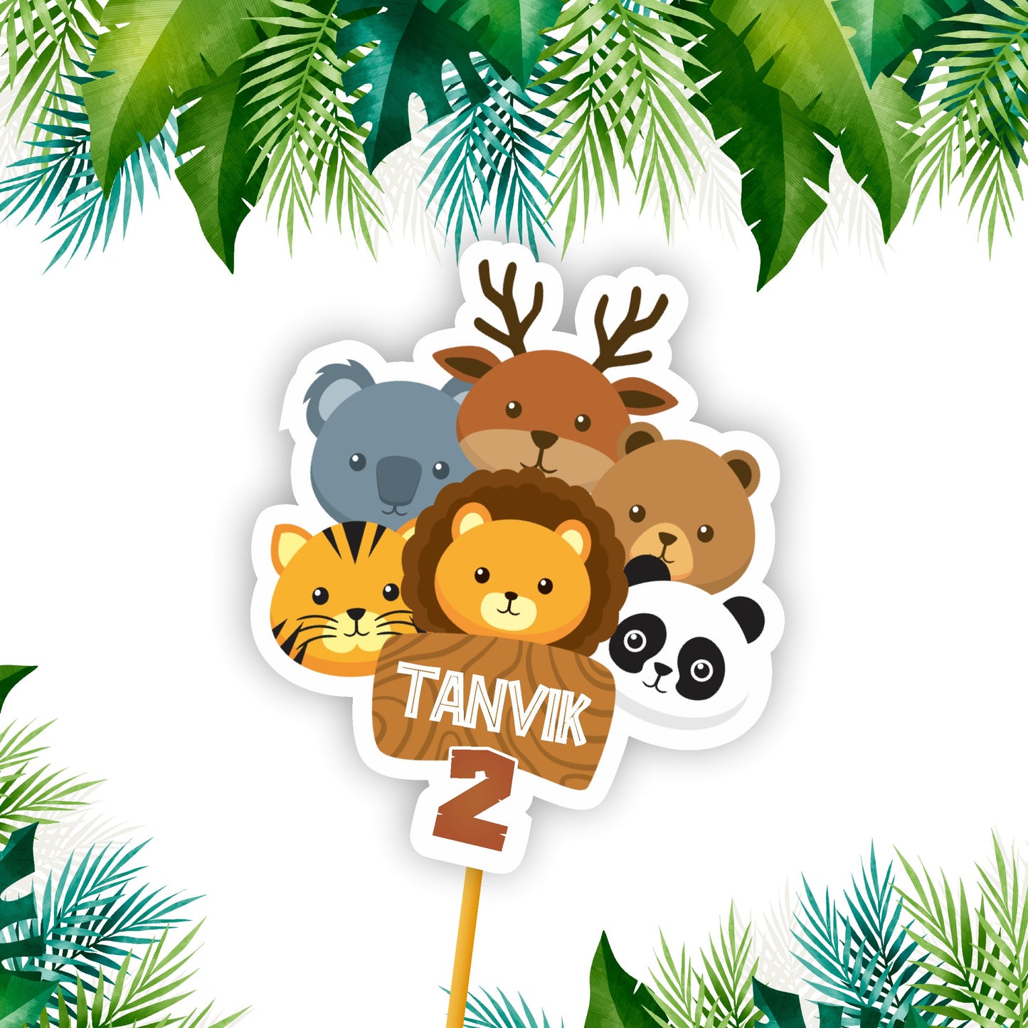 Jungle Theme Classic Cake Topper