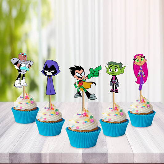 Teen Titans Theme Cupcake Topper