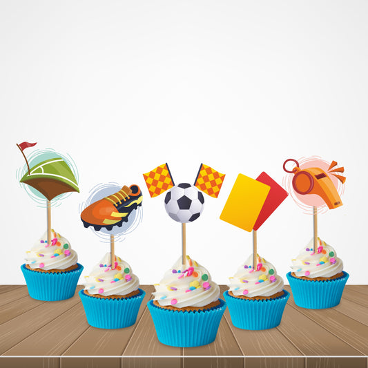 Football Theme Classic Cupcake Topper