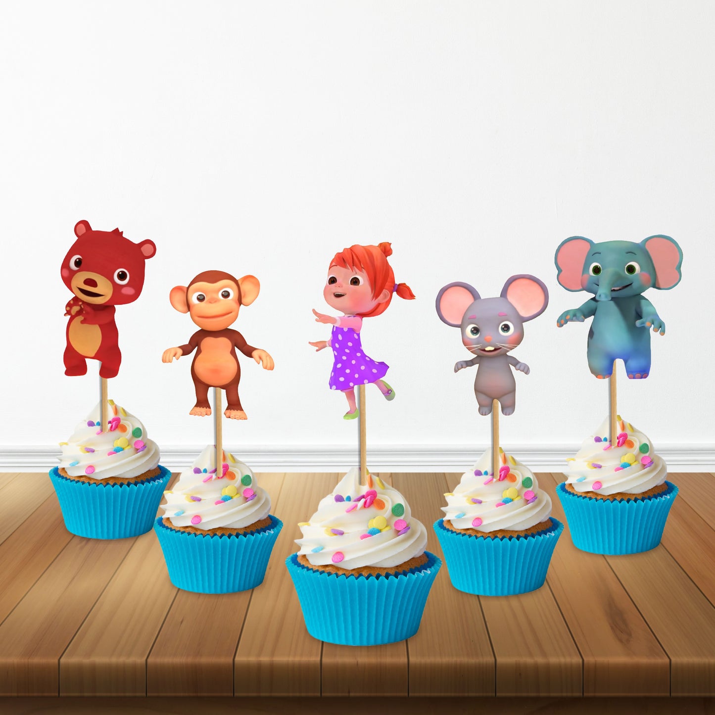 Cocomelon Theme Character Cupcake Topper