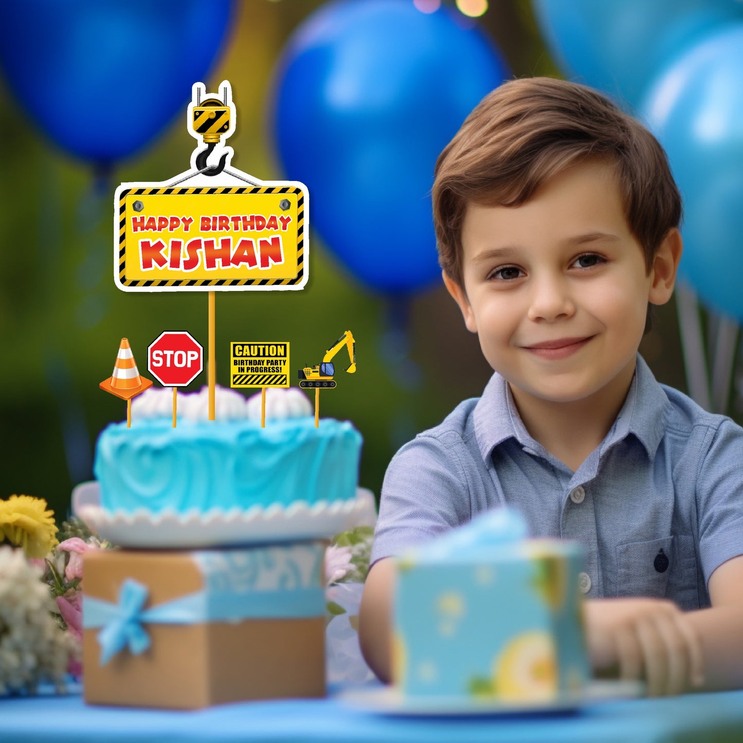 Construction Theme Classic-1 Caketopper