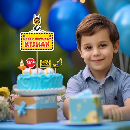 Construction Theme Classic-1 Caketopper